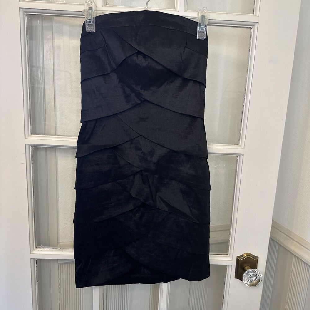 Strapless Little Black Mini Dress Bodycon Women's M